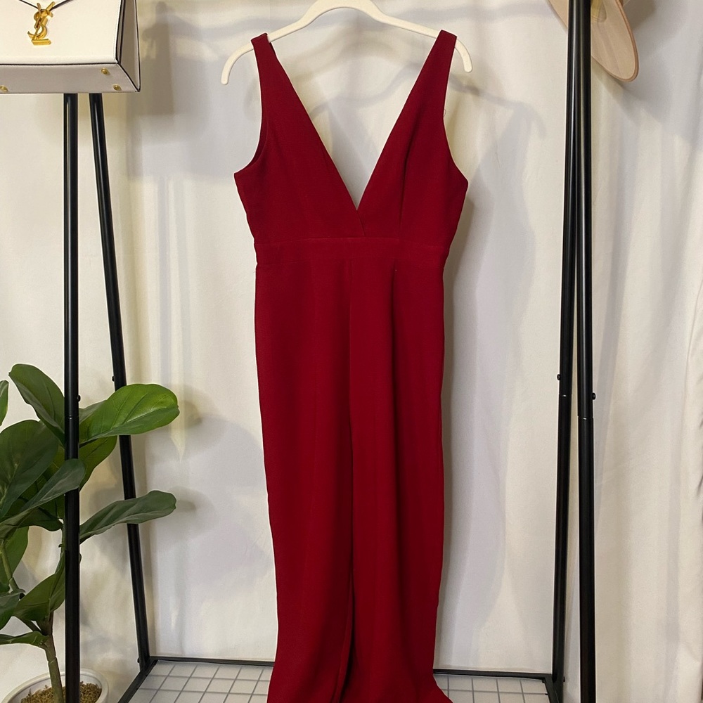 Showpo wine jumpsuit